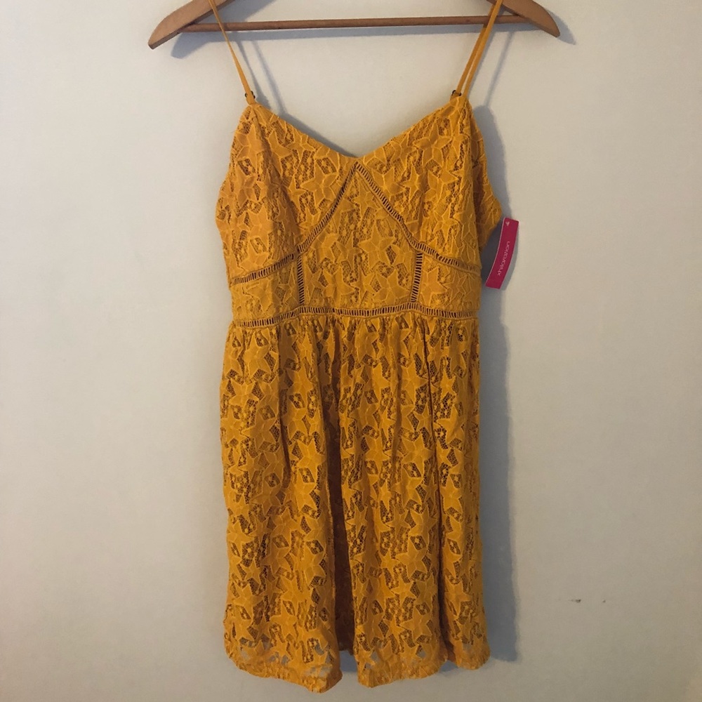 NWT Target Xhilaration Mustard Lace Dress